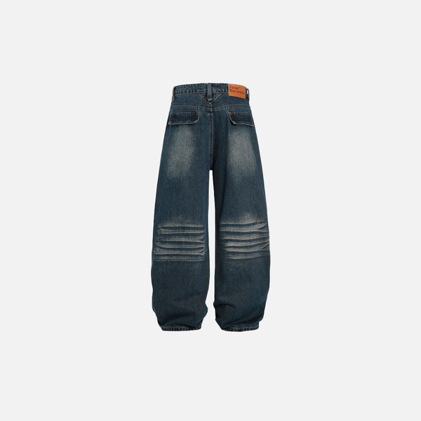 Modern Metro Mosaic Relaxed Bell Leg Denim alternatif görünüm