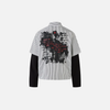 Dark Layered Graphic Illusion Long Shirt