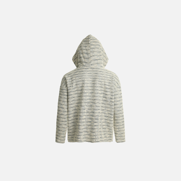 Retro Knit Stripe Hood Sweatshirt alternatif görünüm