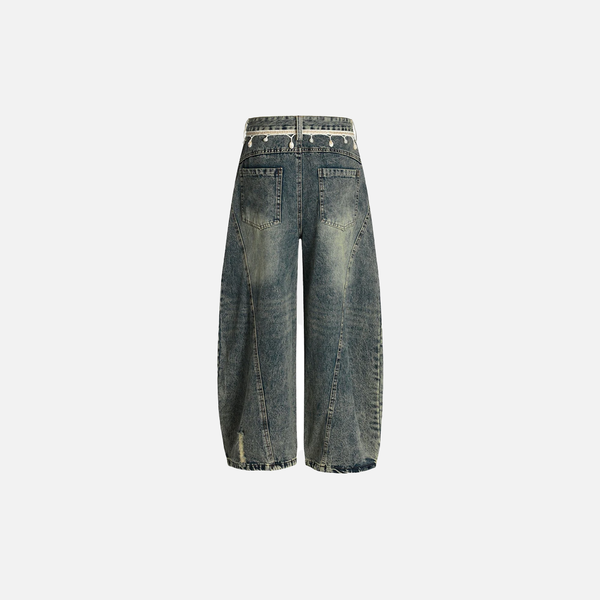 2000s Elevated Rinse Torn Hole Denim alternatif görünüm