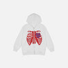Torso Skeleton Zip-Up Sweatshirt