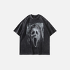 Dark-Craft Wide-Body Scare Memento Designed Print T-Shirt