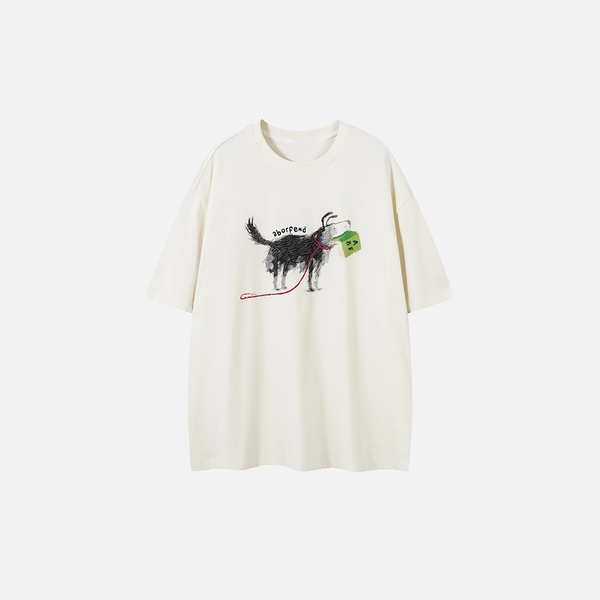 Millennium Vibrant Graffiti Puppy Crew Neck T-Shirt alternatif görünüm