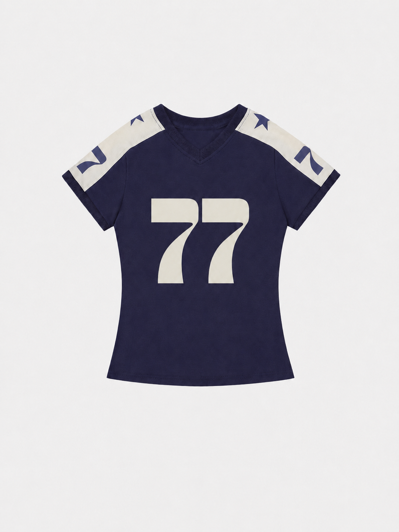 77 Tişört, arka görünüm — Navra Wear