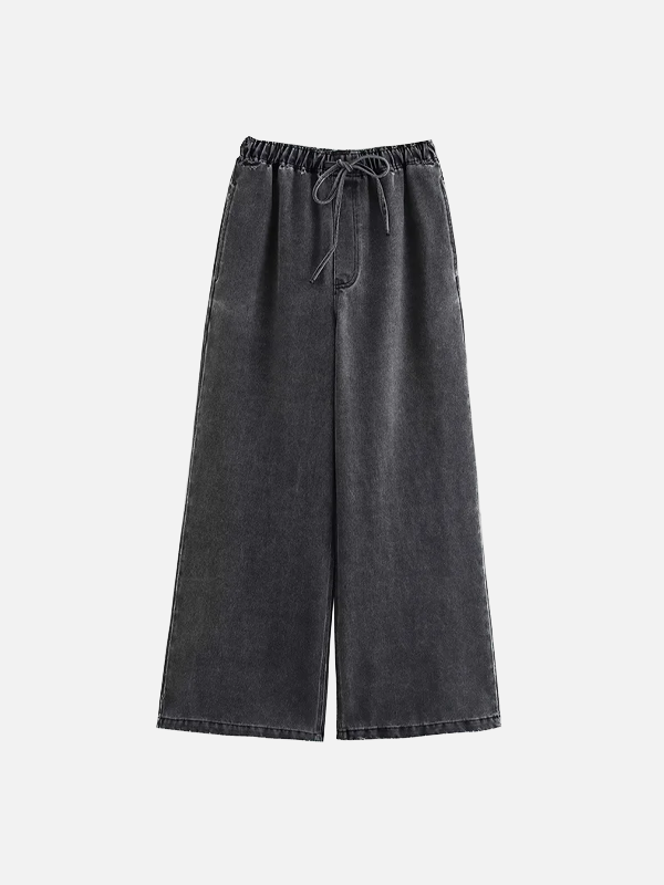 Versatile Tie-Up High-Rise Denim alternatif görünüm