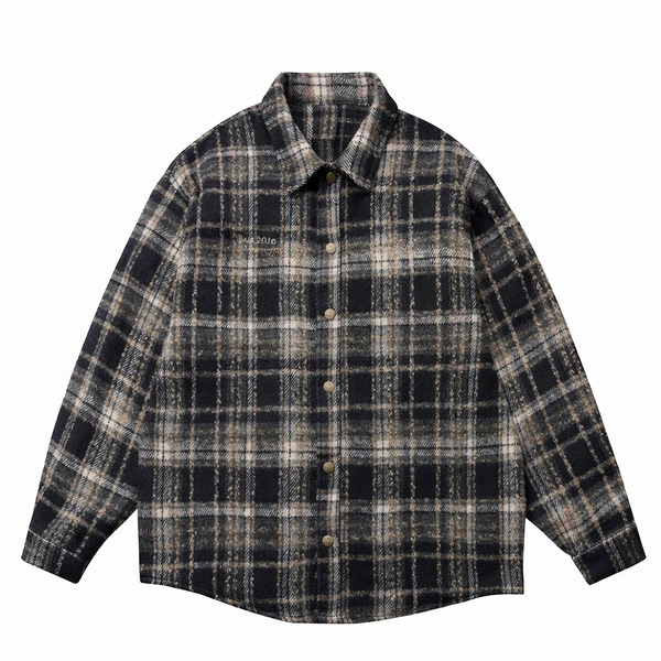 Wool Plaid Embroidered Everyday Top