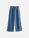 Versatile Tie-Up High-Rise Denim