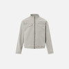 Rebel Faded Heavyweight Fringe Zip Denim Jacket