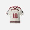 Sport Spliced Jersey Visual V-neck Collar T-Shirt