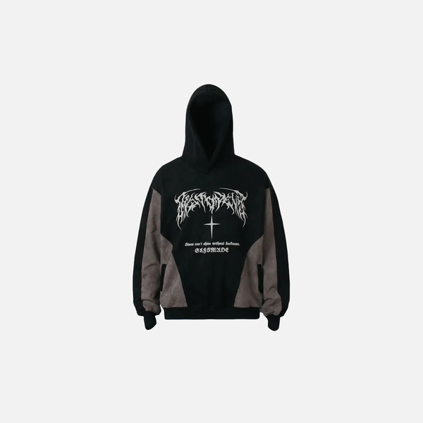 Metro Grunge Mosaic Suede Sweatshirt alternatif görünüm