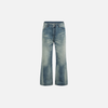 Flexible Streetweear Faded Ombre Denim Bell Denim