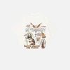 Everyday Illustrated Print White Cotton T-Shirt