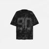 Time-Worn Visual Patterned Raw-Edge T-Shirt