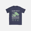 Front view of the navy blue Silent Hill 2 Graphic T-Shirt in a gray background