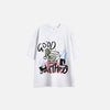 Stars-and-Stripes Graffiti Print T-Shirt