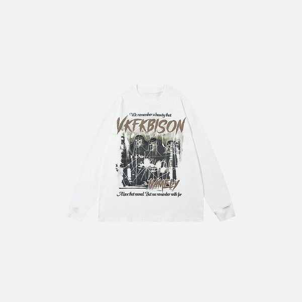 Back-In-Time Illustrated Band T-Shirt alternatif görünüm