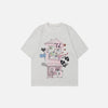 Iced Cartoon Print Short Sleeve T-Shirt