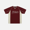 Plush Turn-Of-Era Artwork Fragment V-Neck Boxy-Fit T-Shirt