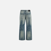 Flexible Streetweear Faded Ombre Denim Bell Denim