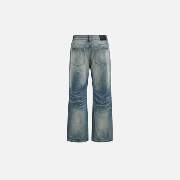 Flexible Streetweear Faded Ombre Denim Bell Denim alternatif görünüm