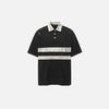 Old School Rebel-Cut Torn-Vibe Patched Ripped Collar-Knit Collar T-Shirt