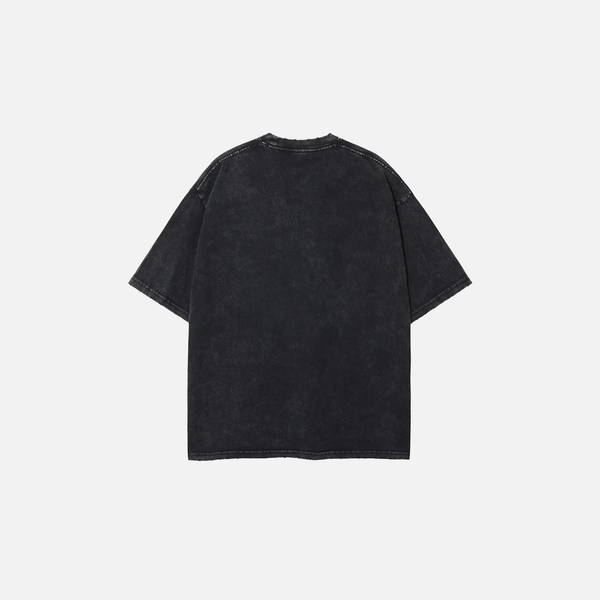 Aged Hand-Drawn-Art Print Print Drop-Shoulder T-Shirt alternatif görünüm