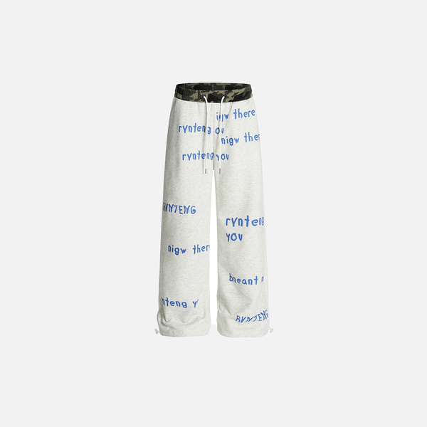 Wide Leg Kamuflaj Desenli Jogger alternatif görünüm