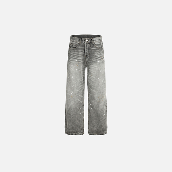 Rebel Metro Faded Paint Splatter Spray Denim