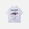 Underground Frosted Rebel-Cut Artwork Cotton Oversized T-Shirt