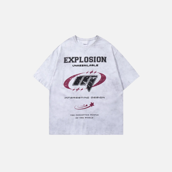 Underground Frosted Rebel-Cut Artwork Cotton Oversized T-Shirt alternatif görünüm