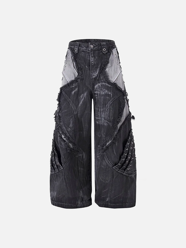 Heritage Torn Rinse Mosaic Denim alternatif görünüm