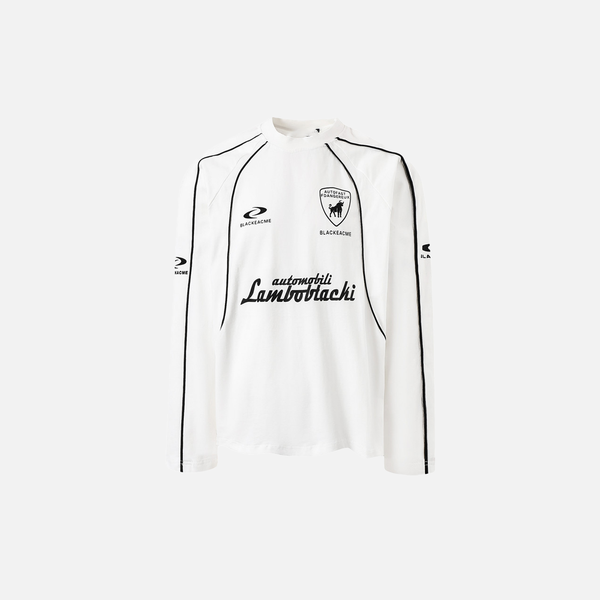Polished Wide-Body Letter Print Long Sleeve Game-Day T-Shirt alternatif görünüm