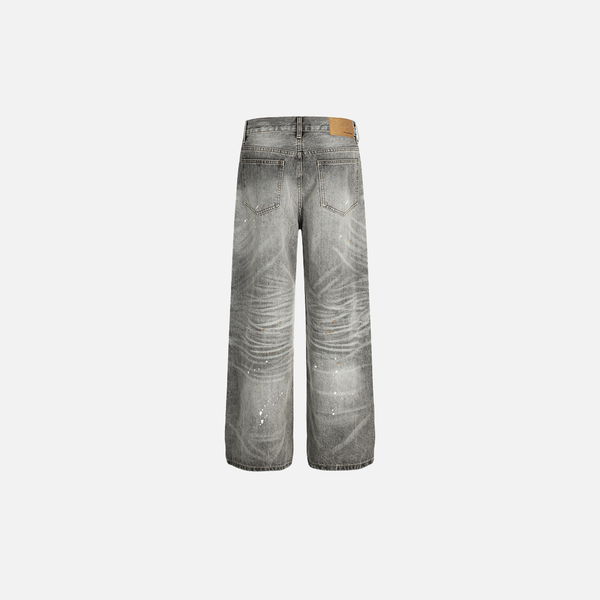 Rebel Metro Faded Paint Splatter Spray Denim alternatif görünüm