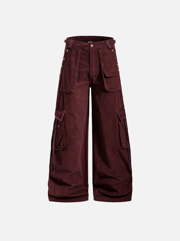 Heritage Button Decorative Bell Leg Utility Denim alternatif görünüm