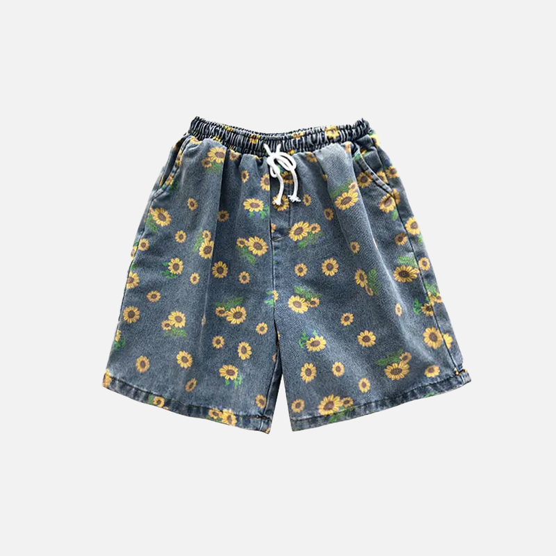 Bloom Cotton Denim Shorts