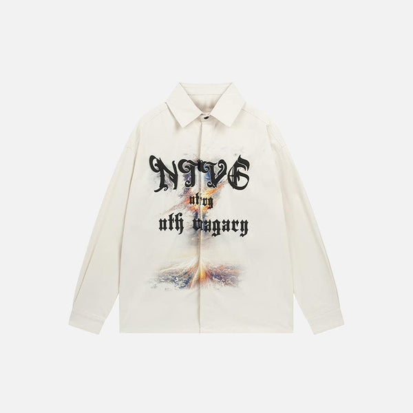 Crater Print Statement Woven Shirt