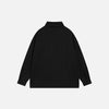 Polo Neck Chain-Detail Pocket Shirt
