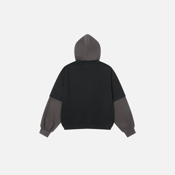 Graphic Metro Dual-Layer Letter Sweatshirt alternatif görünüm