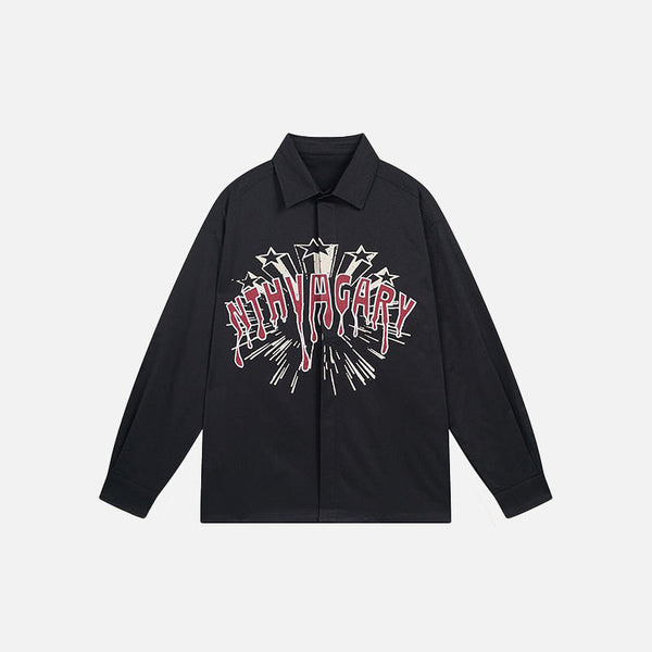 Celestial Appetite Print Long Shirt alternatif görünüm