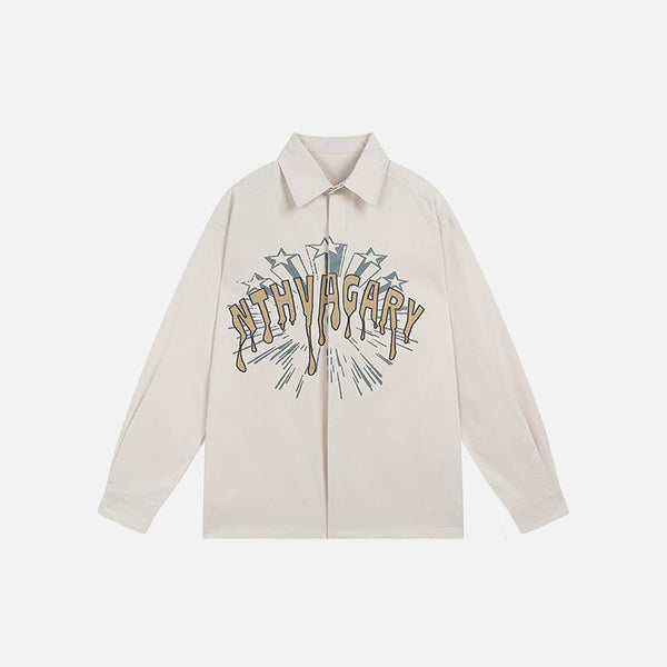 Celestial Appetite Print Long Shirt