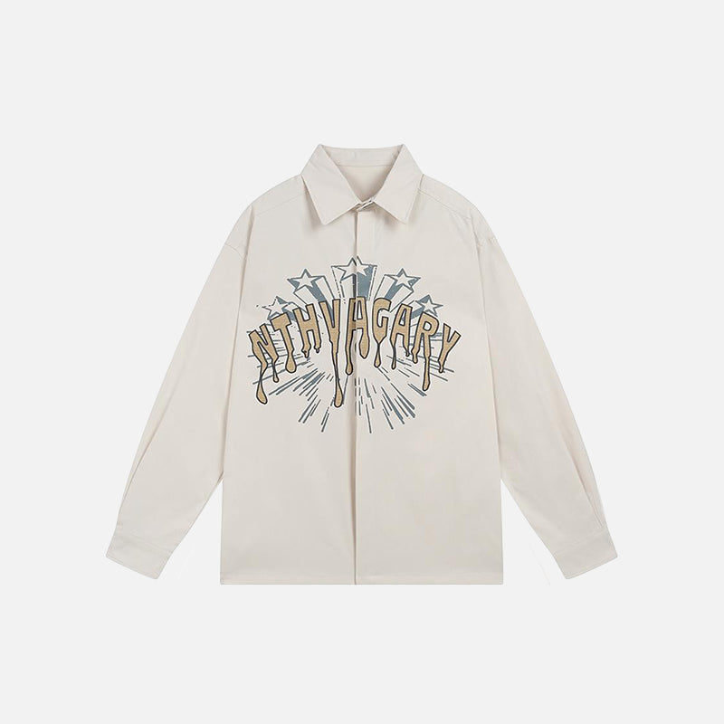 Celestial Appetite Print Long Shirt