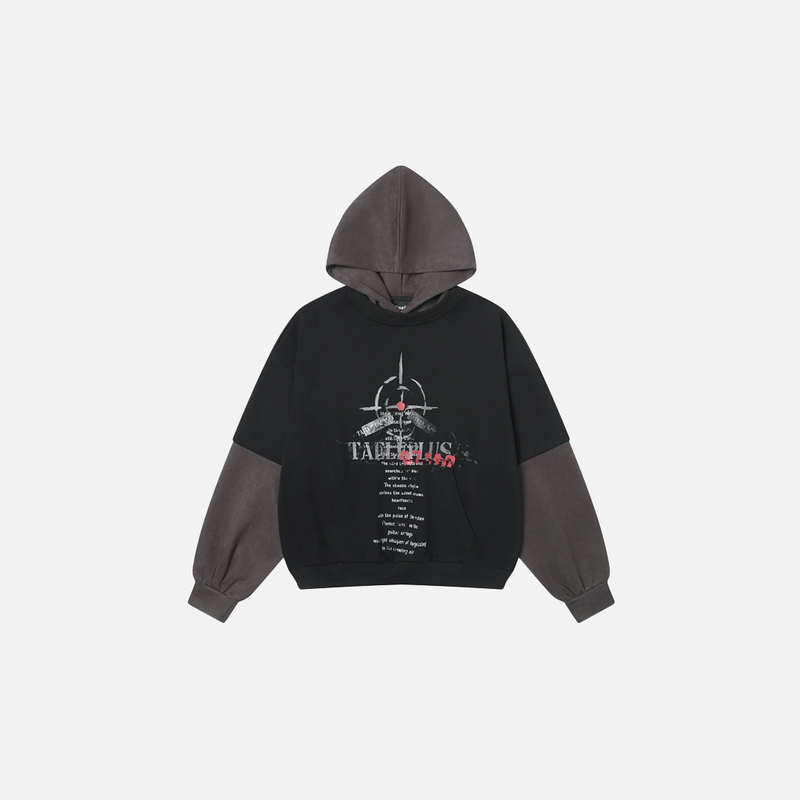 Graphic Metro Dual-Layer Letter Sweatshirt