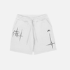 Lyrical Graphic Print Oversized Denim Shorts