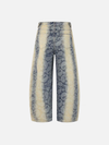 Bold Paisley Pattern Easy Cut Denim