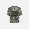 Sharp-Cut Mesh Jersey Illustrated Terrain-Print T-Shirt