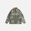 Classic Botanical Print Denim Jacket