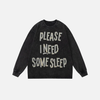 Black Lightweight Artwork Patterned Long Sleeve T-Shirt