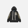 Front view of the black Mystic Warrior Hoodie in a gray background 