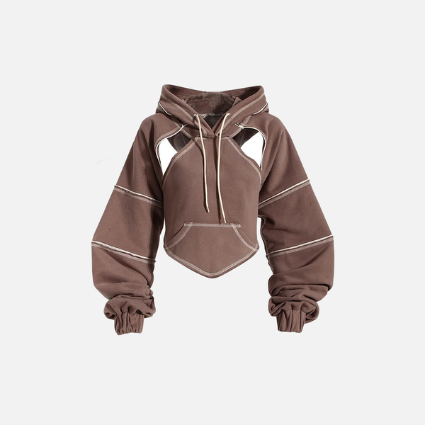 2000s Contrast Line Sweatshirt alternatif görünüm