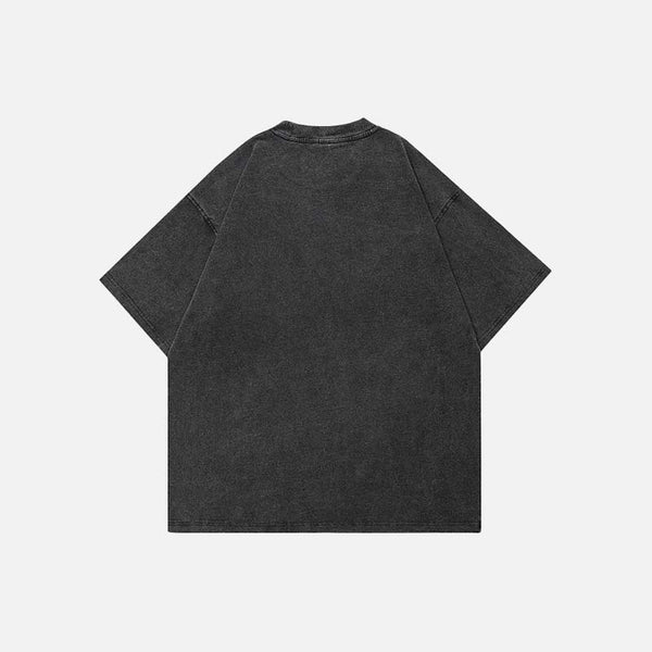 Wide-Body Shadow Designed Cotton T-Shirt alternatif görünüm
